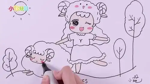 简笔画白羊座简单的