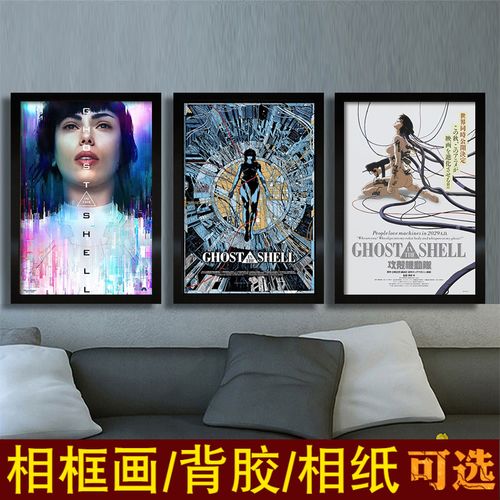 攻壳机动队海报装饰画日本动漫电影装饰画斯嘉丽约翰逊寡姐照片墙