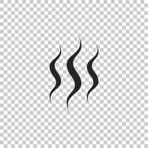 器透明标志, 线和轮廓元素的线性样式烟雾蒸气蒸汽标志黑色细线图标