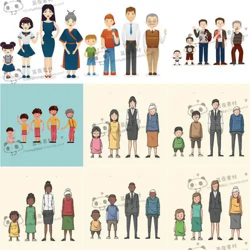 阶段老人年龄小孩成人婴儿矢量图片素材