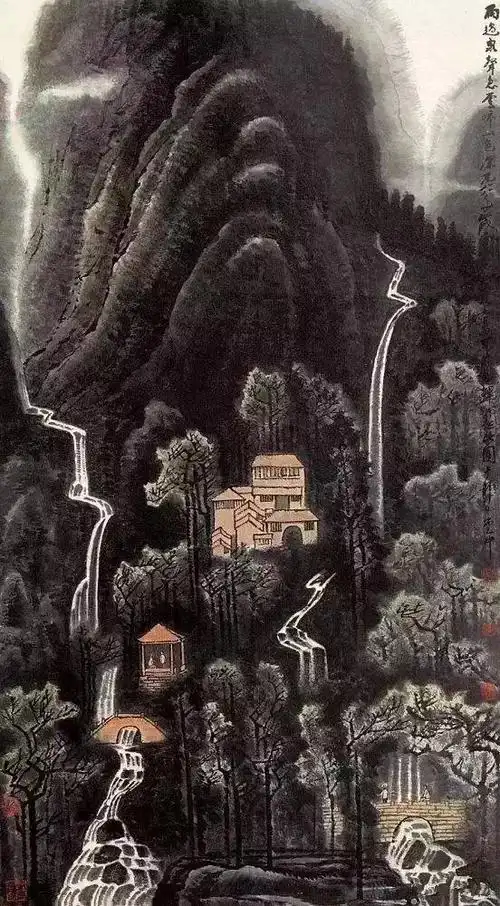 苏显祖刘珏李可染雨景山水画名作赏析