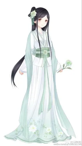 古风手绘人物61经流年 梦回曲水边 看烟花绽出月圆.