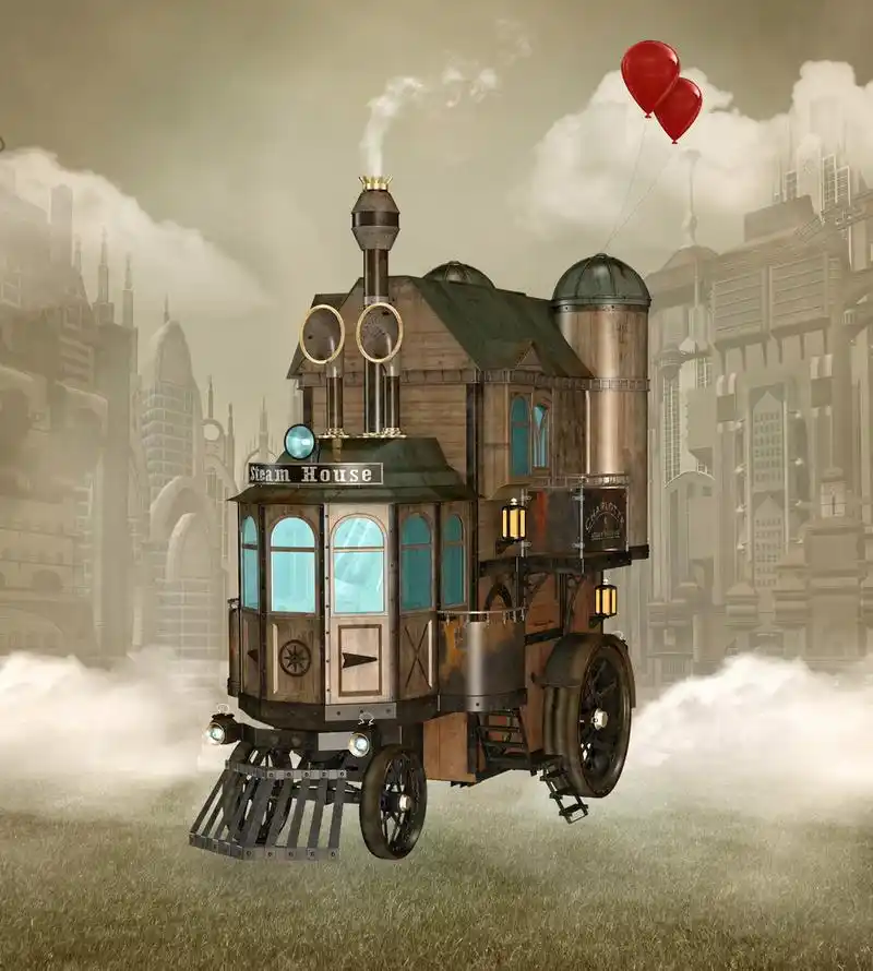 蒸汽朋克好奇的房子