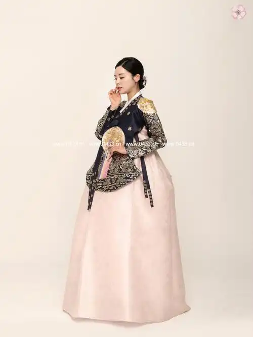 韩服韩国进口洋缎子唐新娘烫金古代宫廷ht01315民族服装