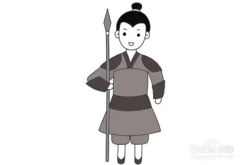 古代侍卫的画法