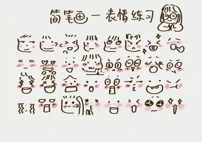 表情简笔画儿童画简笔画教学超可爱的手绘表情包简笔画|100多种超萌