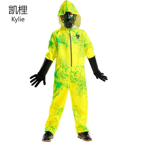 新款万圣节儿童服装cosplay生化危机防护服防毒面具丧尸僵尸装扮