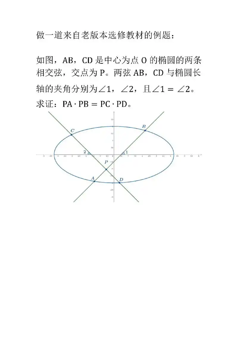 用笨方法解一道圆锥曲线大题直线参数方程.