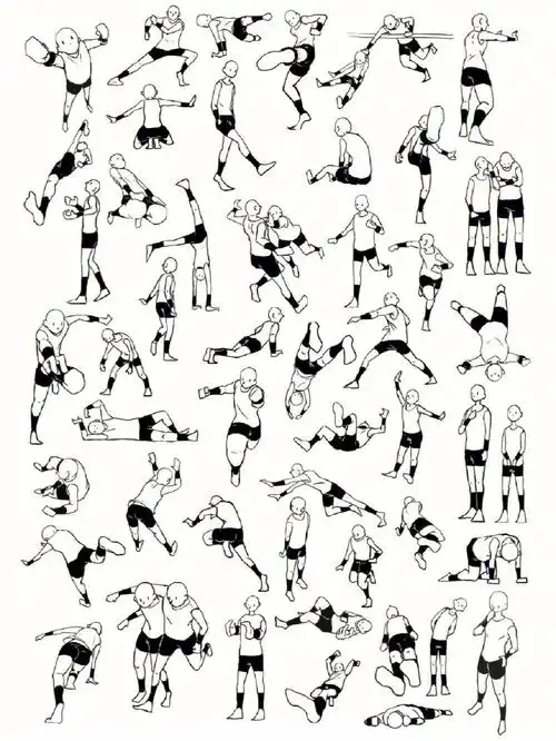 各种人物动态运动姿势练习