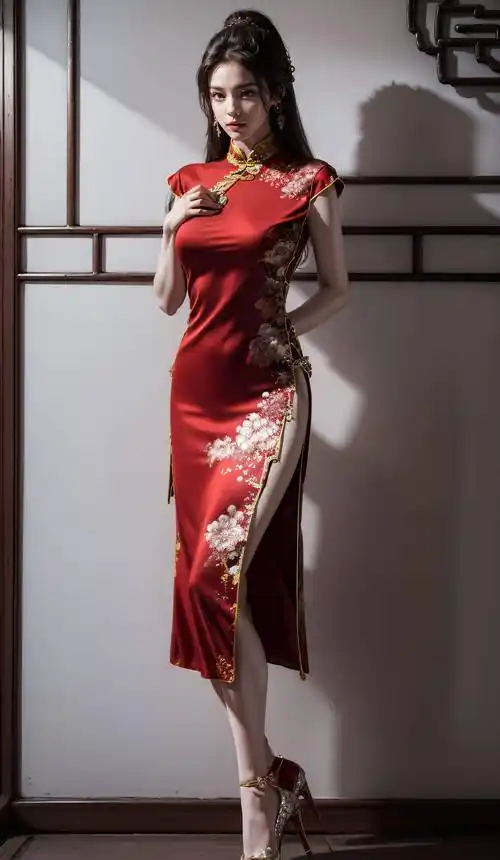 (无高清水印)全身红旗袍(共37张)_模型_图片_xxmix