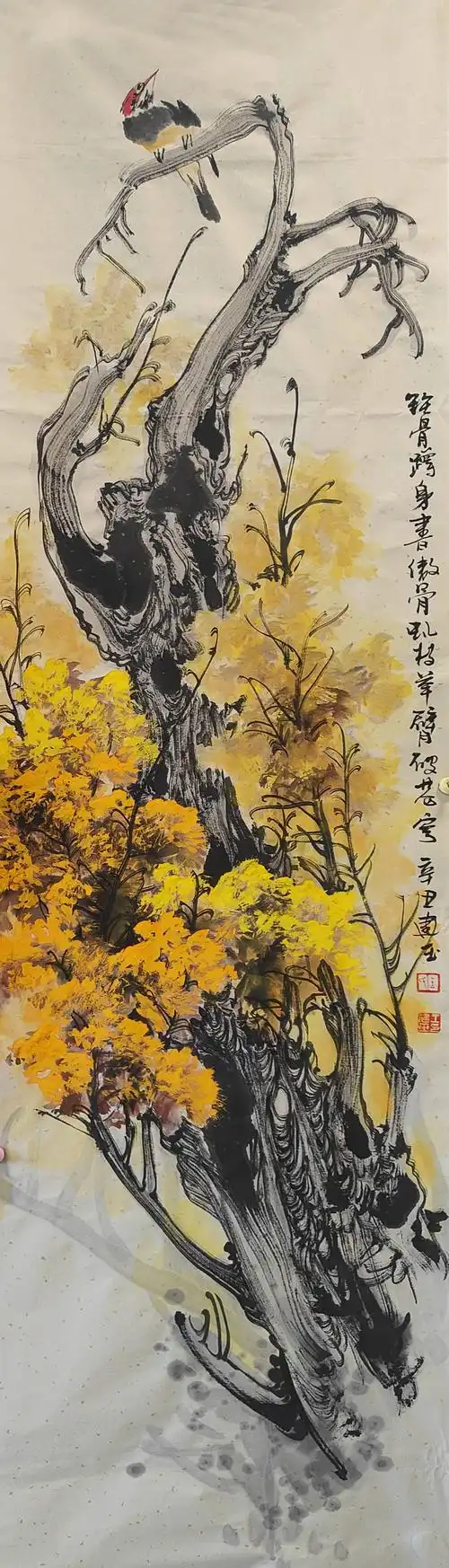 著名画家王建玉胡杨_赏析