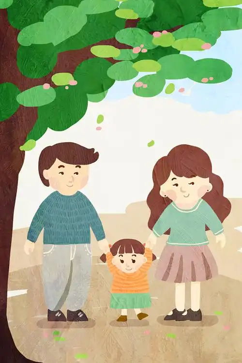 一家三口|插画|插画习作|iam画画儿 - 原创作品 - 站酷 (zcool)