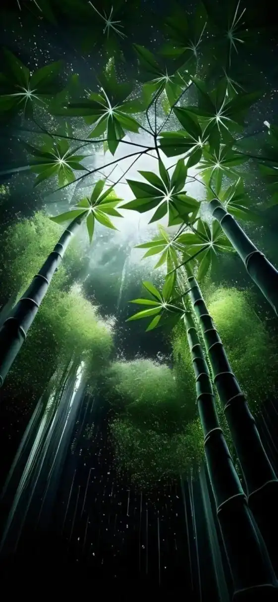 绿色护眼手机壁纸 竹