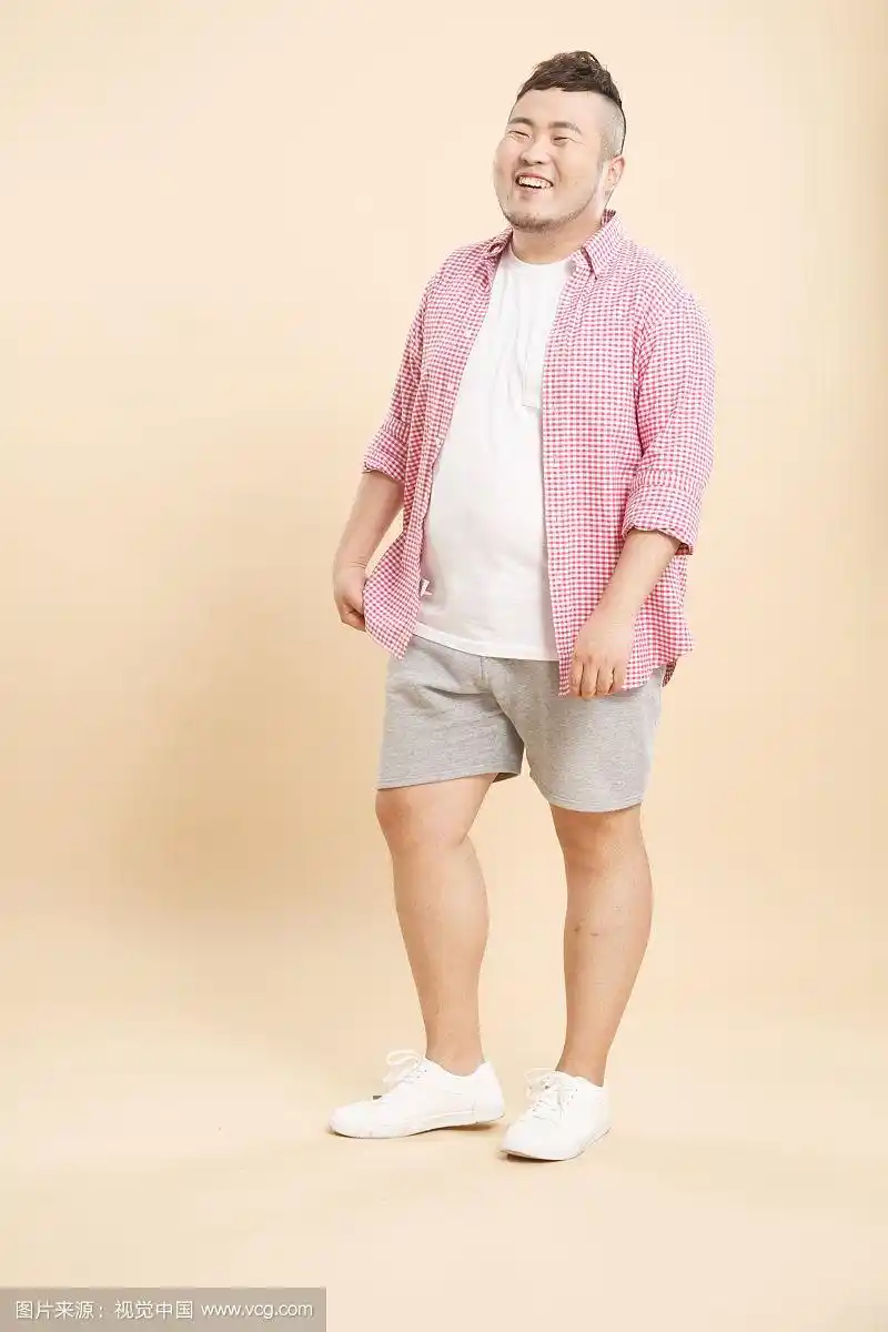 青年胖男人