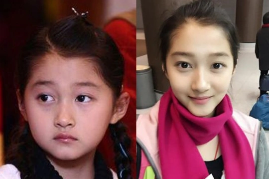 关晓彤小时候长大对比