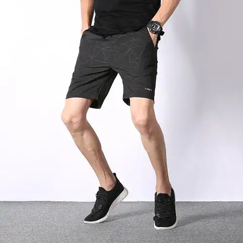 夏季冰丝短裤男夏天运动裤大裤衩速干跑步外穿休闲裤宽松五分