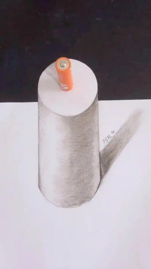 教你画3d立体画圆柱体,新手入门素描绘画教程
