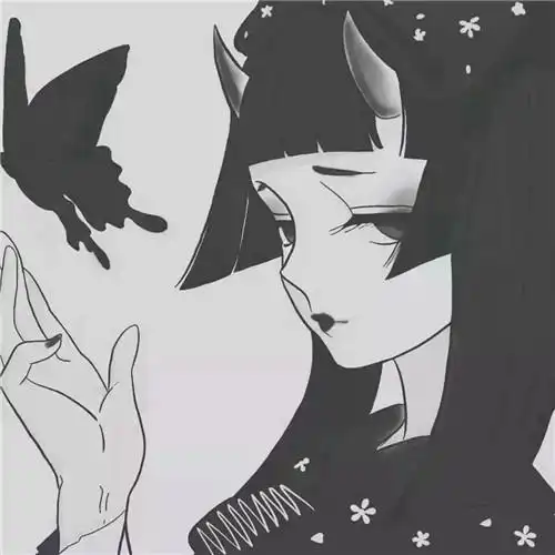 动漫高冷霸气暗黑女生头像图片