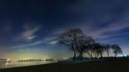唯美的星空夜景风景摄影高清宽屏壁纸