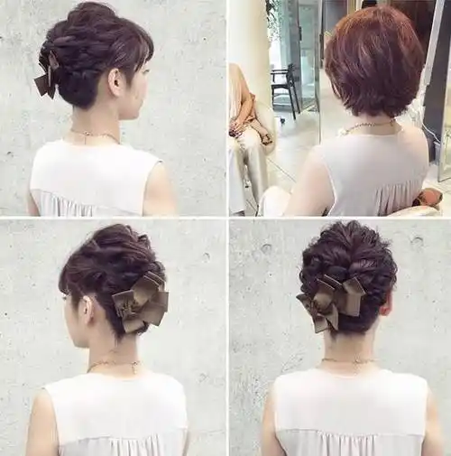 短发也能盘出女神气质发型_头发