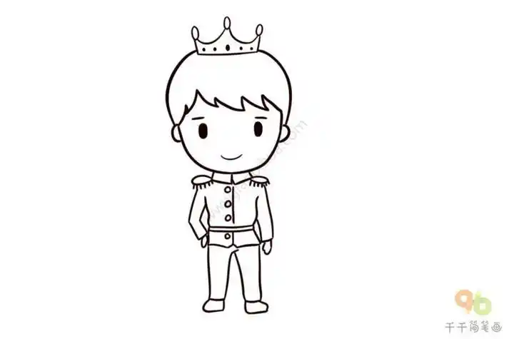 步骤图王子西装画画简笔画王子的简笔画怎么画帅气小王子简笔画步骤图