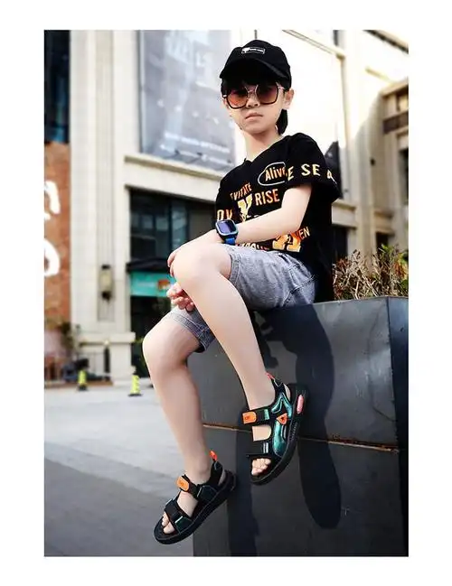 迪士尼男童凉鞋3岁5-6岁7-10岁男童凉鞋新款透气男孩沙滩鞋中大童防滑