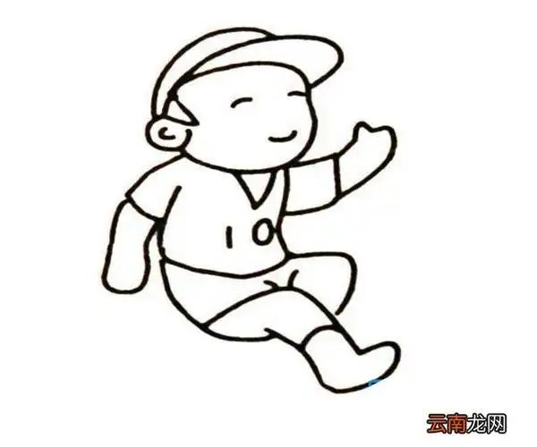 踢足球的小男孩 踢足球的小男孩简笔画怎么画步骤教程