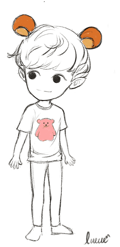 朴灿烈简笔画卡通形象