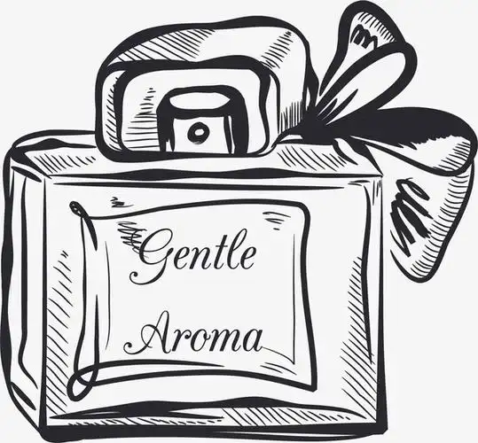 手绘蝴蝶结香水瓶免抠素材免费下载_觅元素51yuansu.com