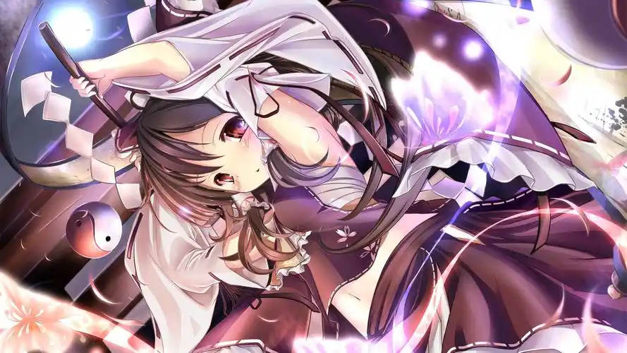 动漫人物动漫女孩hakureireimuanimeanimegirlshakureireimu壁纸图片