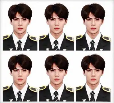 exo 吴世勋 sehun 证件照 果然贵族还是不一样