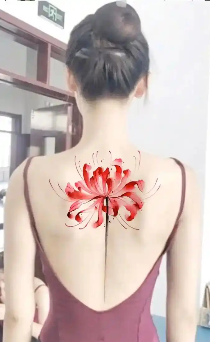 彼岸花纹身 #彼岸花 #彼岸花纹身手稿 - 抖音