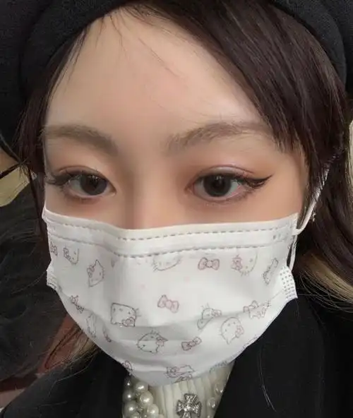 希尔库班三丽鸥口罩三丽鸥口罩女白色印花凯蒂猫可爱少女心学生韩版网