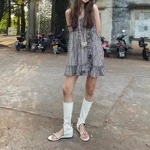 罗马长筒凉鞋厚底图片