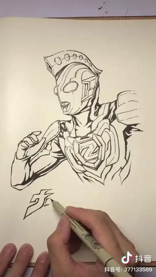 泽塔奥特曼简笔画