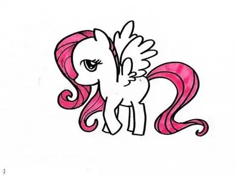 可爱彩色小马宝莉简笔画怎么画公主小马宝莉简笔画教学带步骤