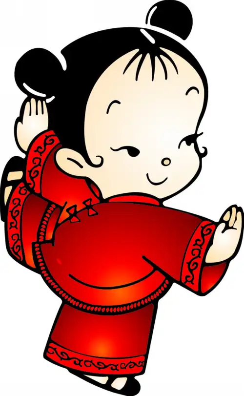 插画 可爱的中国娃娃 - 释空境 - 释空境的博客
