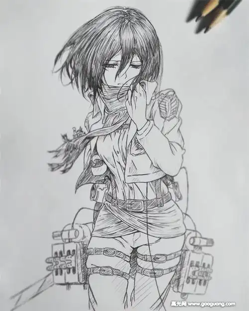 动漫人物铅笔画临摹素材,精致的动漫人物手绘线稿