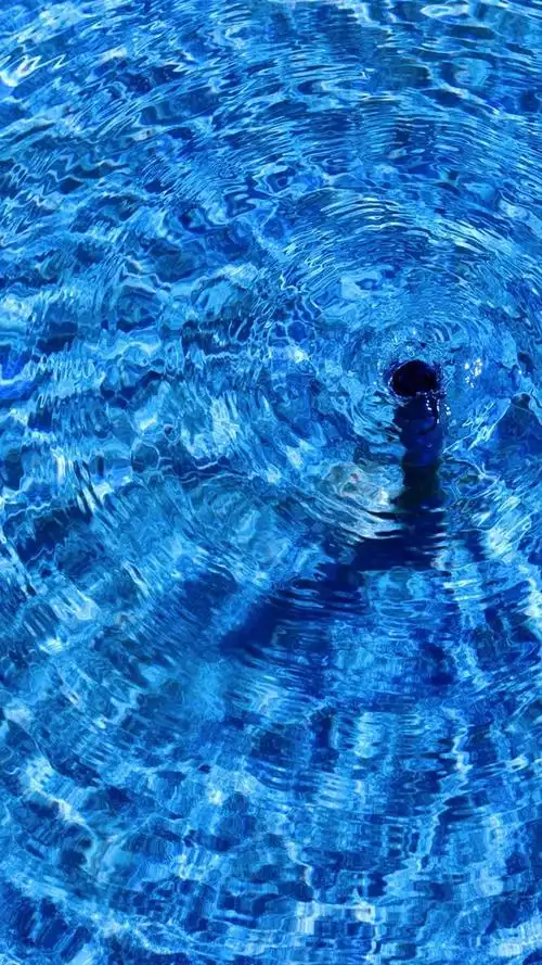 iphone 壁纸 蓝色的水,波浪圈