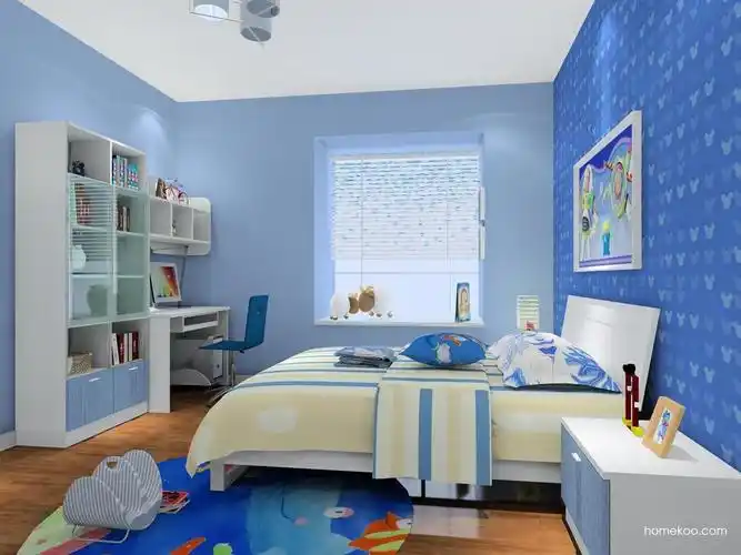 16-19平方男孩儿童房家具儿童房家具装修效果图套餐b7949_新居网