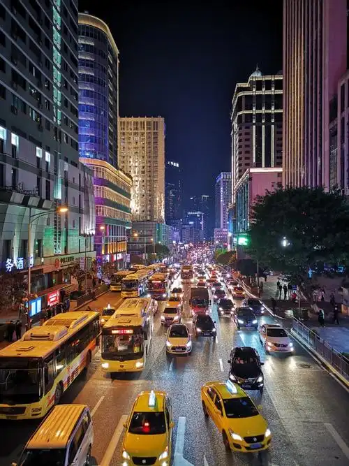 夜晚的车流 - 花粉随手拍夜景 花粉俱乐部