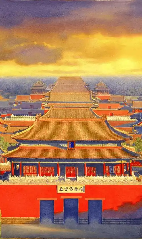 他凭一组水彩"故宫图"狂吸38万粉丝,作品太太太惊艳了!