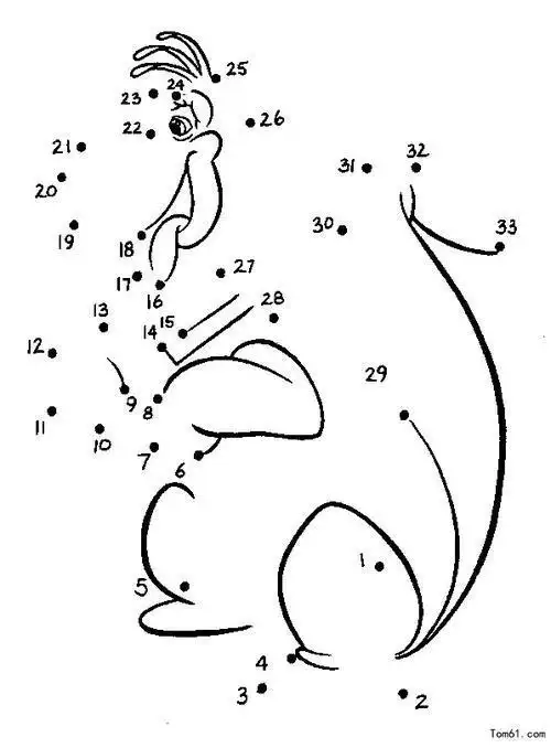 数字连线画图简笔画