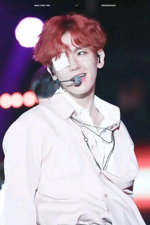 仙子啊啊.边伯贤啵啵虎,红发戴眼罩系列.心空银发