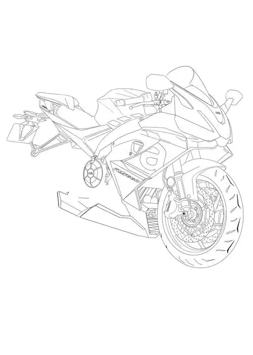 机车阿普利亚rs660插画赛博朋克背景图炫酷电子