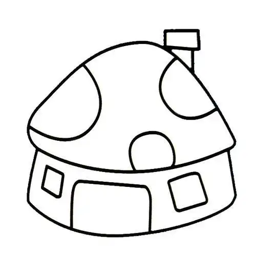 幼儿简笔画没有颜色的房子 简笔画图片大全-普车都