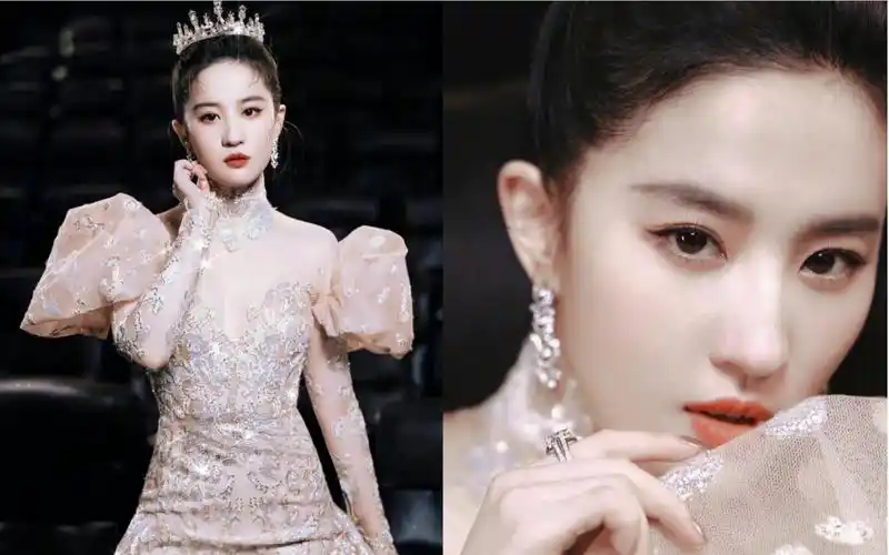 【刘亦菲】微博电影之夜,金色露肩礼服,霸气十足!_哔哩哔哩_bilibili