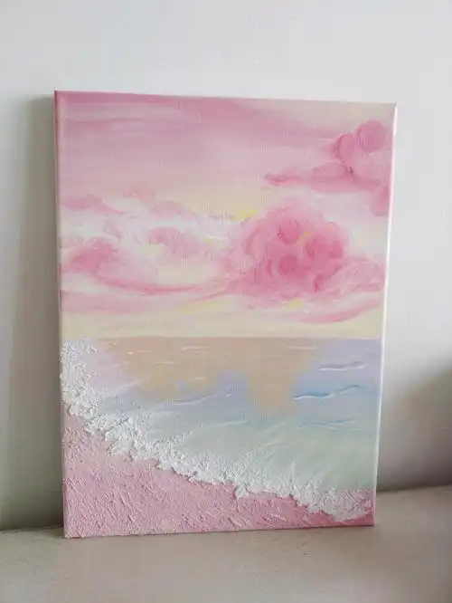 粉色的天空粉色的云朵7815云彩也难画了吧#粉色天空  #治愈系天空