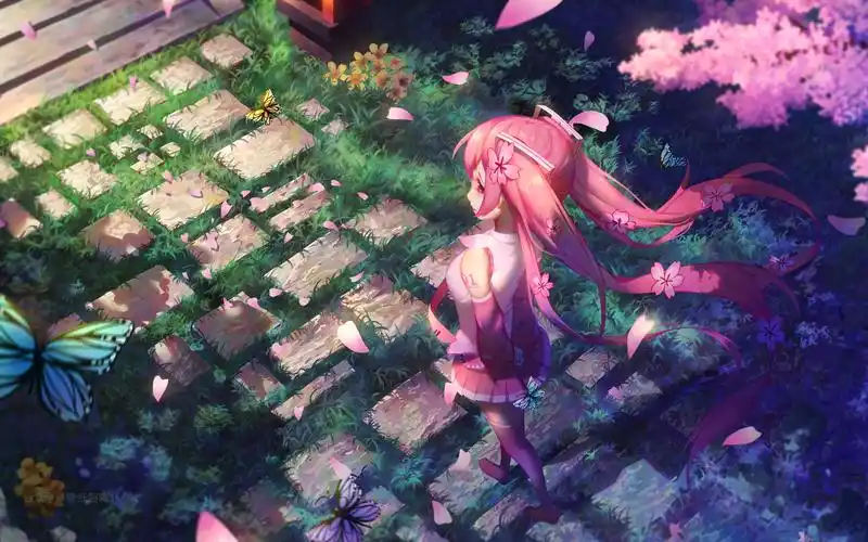 动漫初音未来樱花未来电脑壁纸图片