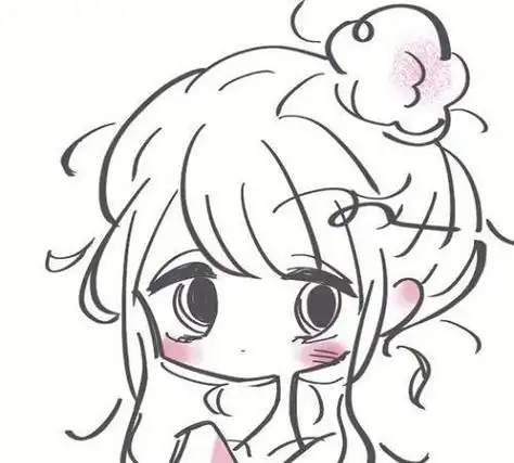 简笔画q版女生头像可爱
